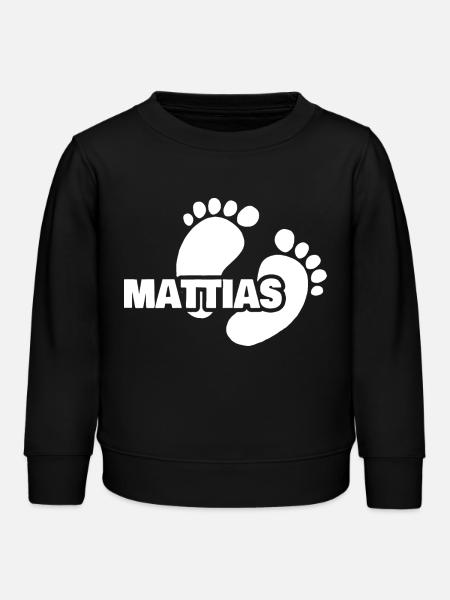 Geburt Mattias - Kinder Organic Sweatshirt Mini Changer von Stanley/Stella - Schwarz