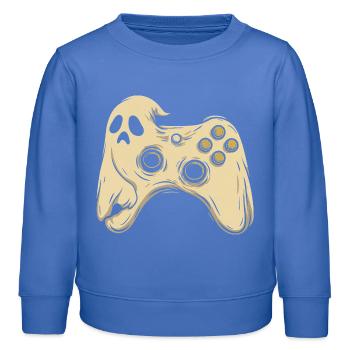 Geisterpad Retro Arcade - Kinder Organic Sweatshirt Mini Changer von Stanley/Stella - carolina Blue - Vorne - AI Model Kid Female (0cm)