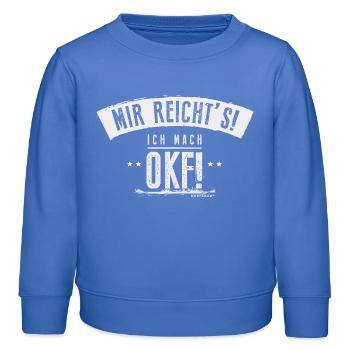 Ortskontrollfahrt OKF Dorfleben  - Kinder Organic Sweatshirt Mini Changer von Stanley/Stella - carolina Blue - Vorne - AI Model Kid Female (0cm)