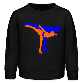 Eiskunstlauf - Kinder Organic Sweatshirt Mini Changer von Stanley/Stella - Schwarz - Vorne - AI Model Kid Male (0cm)