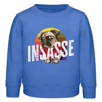 Détenu Rétro Carlin Drôle Carnaval Helau - Sweat enfant bio Stanley/Stella - carolina blue - Devant - AI Model Kid Female (0cm)