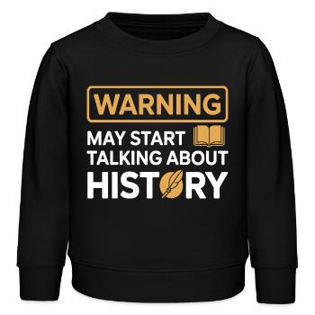Historiker warnen davor, über Geschichte zu sprechen - Kinder Organic Sweatshirt Mini Changer von Stanley/Stella - Schwarz - Vorne - AI Model Kid Male (0cm)