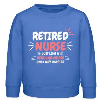 Spruch einer pensionierten Krankenschwester - Kinder Organic Sweatshirt Mini Changer von Stanley/Stella - carolina Blue - Vorne - AI Model Kid Female (0cm)
