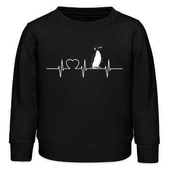 Pinguine Pinguin - Kinder Organic Sweatshirt Mini Changer von Stanley/Stella - Schwarz - Vorne - AI Model Kid Male (0cm)