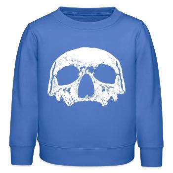 Totenschädel - Kinder Organic Sweatshirt Mini Changer von Stanley/Stella - carolina Blue - Vorne - AI Model Kid Female (0cm)