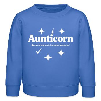 Tante : Tante Tee géniale - Sweat enfant bio Stanley/Stella - carolina blue - Devant - AI Model Kid Female (0cm)