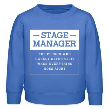 Theater Stage Manager Bühne - Kinder Organic Sweatshirt Mini Changer von Stanley/Stella - carolina Blue - Vorne - AI Model Kid Female (0cm)