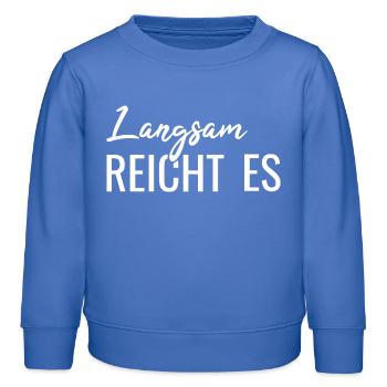 Assez lentement, - Sweat enfant bio Stanley/Stella - carolina blue - Devant - AI Model Kid Female (0cm)