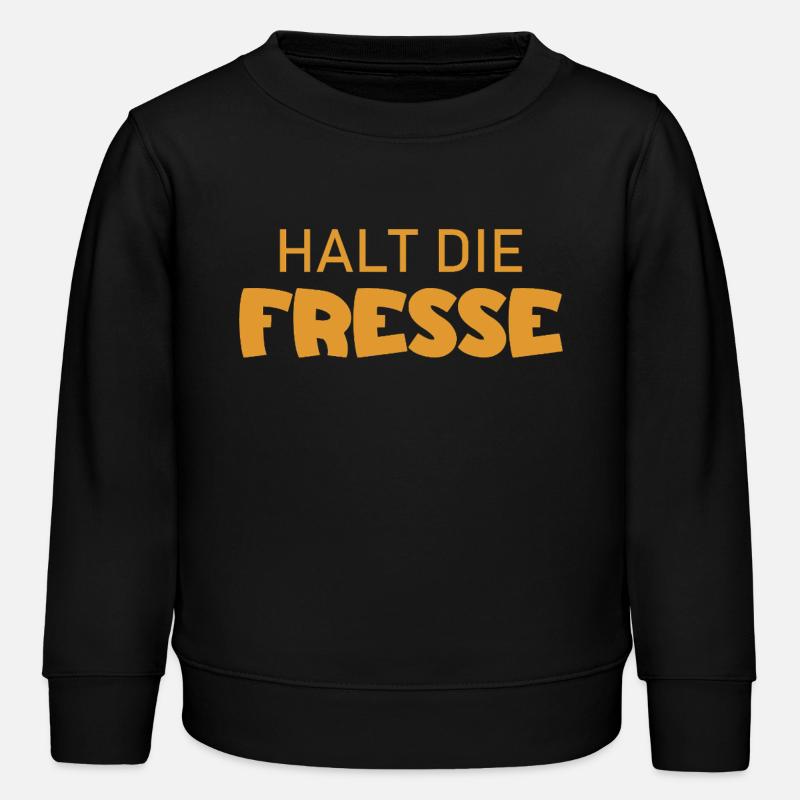 Halt die Fresse - Cooler Spruch - Kinder Organic Sweatshirt Mini Changer von Stanley/Stella - Schwarz