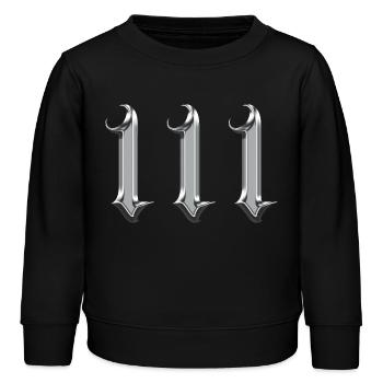 Angel Number 111 Intuition - Sweat enfant bio Stanley/Stella - noir - Devant - AI Model Kid Male (0cm)