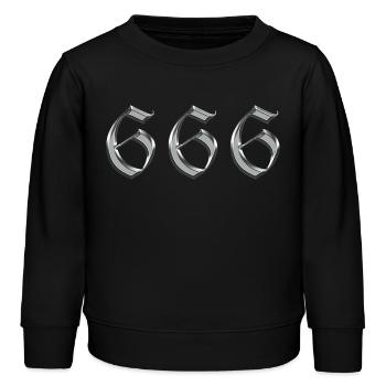 Angel Number 666 Reflect - Kids Organic Sweatshirt by Stanley/Stella - black - Front - AI Model Kid Male (0cm)