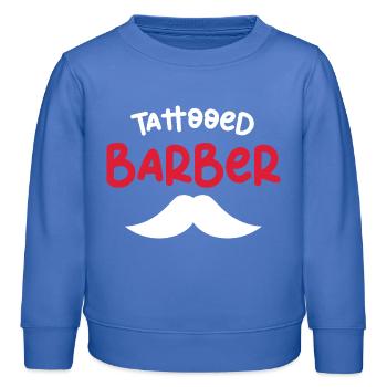 Tattooed Barber Mustache Design - Kids Organic Sweatshirt by Stanley/Stella - carolina blue - Front - AI Model Kid Female (0cm)