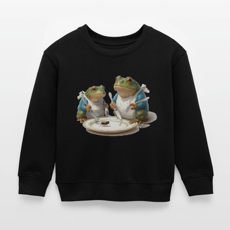 Frog Dinner: Fly on a Plate Kids Organic Sweatshirt by Stanley/Stella