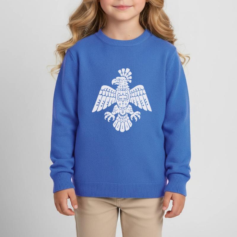Aztec Eagle Totem Pattern Kids Organic Sweatshirt by Stanley/Stella