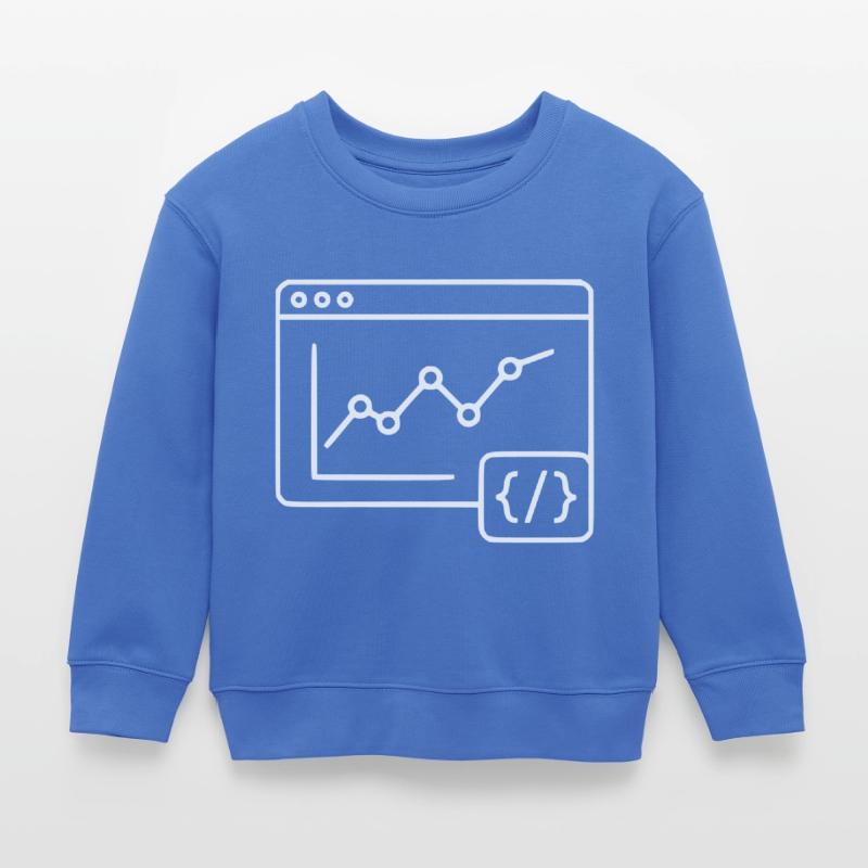 Web Analyse Chart Coding Browser Vektor Kinder Organic Sweatshirt Mini Changer von Stanley/Stella