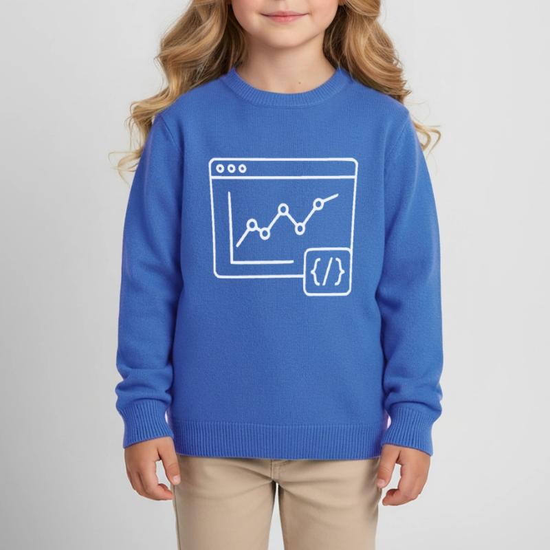 Web Analyse Chart Coding Browser Vektor Kinder Organic Sweatshirt Mini Changer von Stanley/Stella