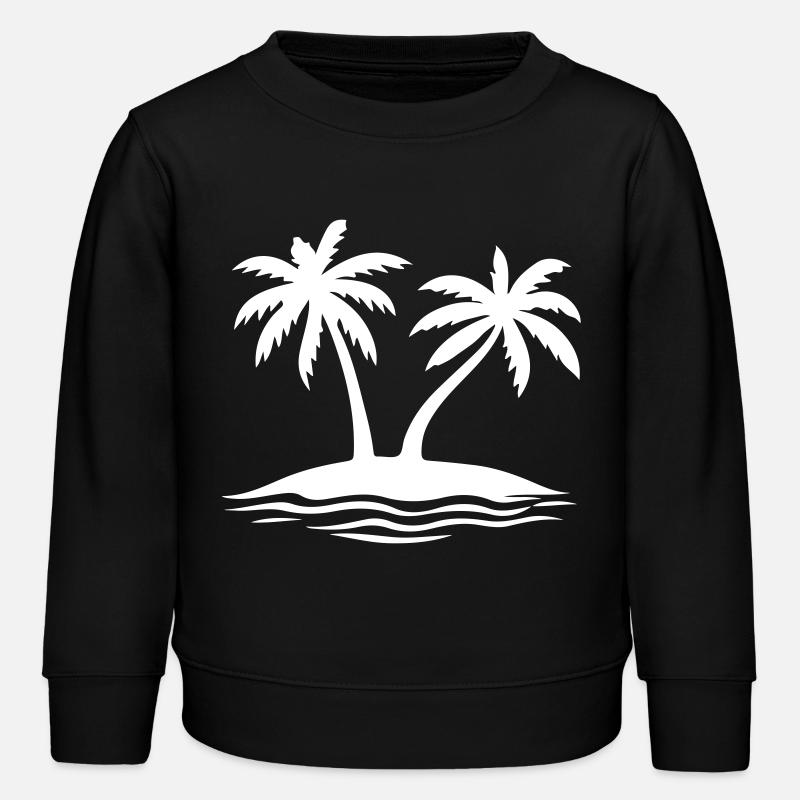 Palmen Strand Insel - Kinder Organic Sweatshirt Mini Changer von Stanley/Stella - Schwarz