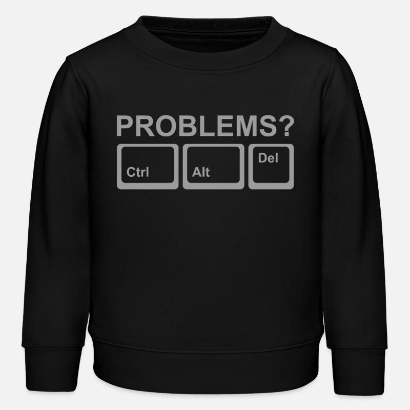 Probleme? Ctrl Alt Del - Kinder Organic Sweatshirt Mini Changer von Stanley/Stella - Schwarz