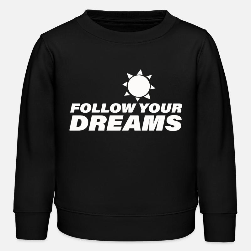 FOLLOW YOUR DREAMS - Kinder Organic Sweatshirt Mini Changer von Stanley/Stella - Schwarz