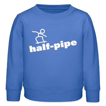 half pipe - Kids Organic Sweatshirt by Stanley/Stella - carolina blue - Front - AI Model Kid Female (0cm)