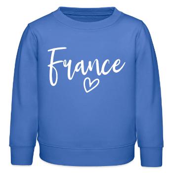 Frankreich Herz Frauenliebe Frankreich - Kinder Organic Sweatshirt Mini Changer von Stanley/Stella - carolina Blue - Vorne - AI Model Kid Female (0cm)