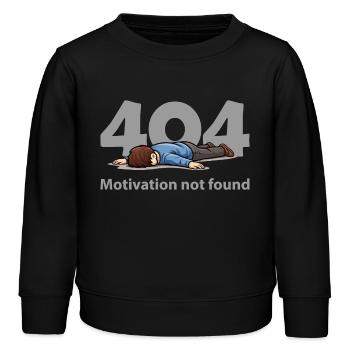 Motivation non trouvée – Erreur 404 - Sweat enfant bio Stanley/Stella - noir - Devant - AI Model Kid Male (0cm)