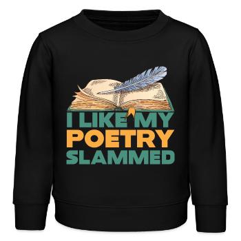 J’aime que ma poésie soit défoncée - Sweat enfant bio Stanley/Stella - noir - Devant - AI Model Kid Male (0cm)