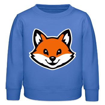 Fuchs Gesicht Sticker Cartoon - Kinder Organic Sweatshirt Mini Changer von Stanley/Stella - carolina Blue - Vorne - AI Model Kid Female (0cm)