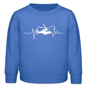 Hubschrauber Herzschlag  Pulsschlag - Kinder Organic Sweatshirt Mini Changer von Stanley/Stella - carolina Blue - Vorne - AI Model Kid Female (0cm)