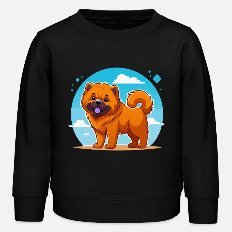 Chow-Chow (Comic) - Kinder Organic Sweatshirt Mini Changer von Stanley/Stella - Schwarz