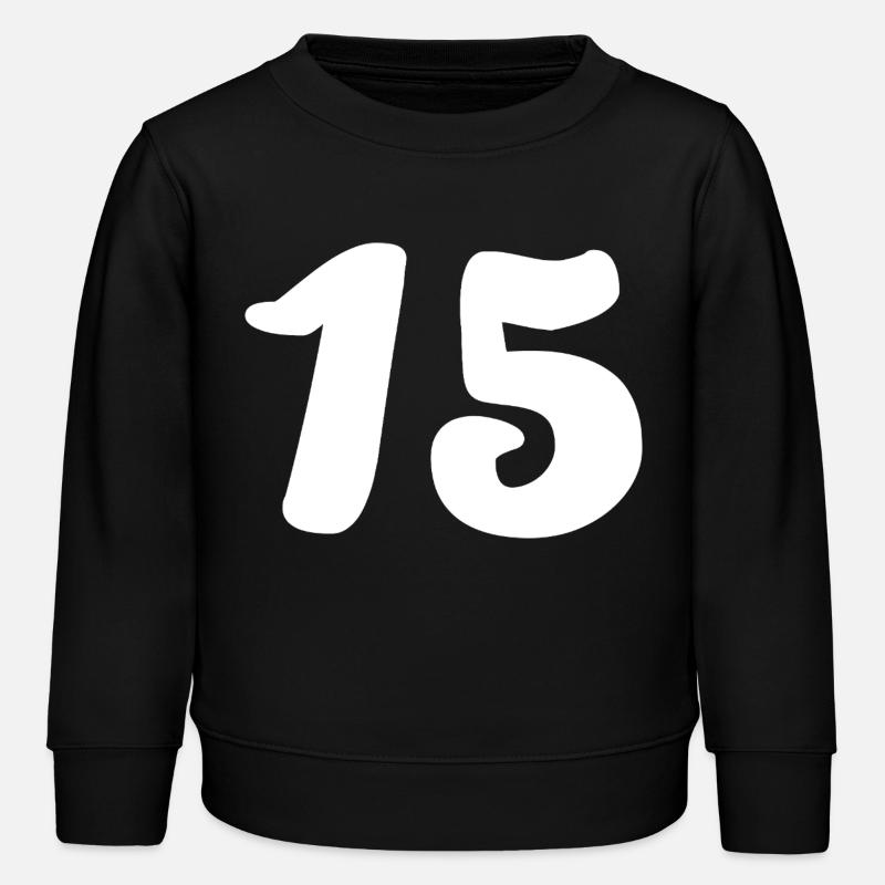 15. 15 JAHRE. 15-JÄHRIGES JUBILÄUM. 15-JÄHRIGES JUBILÄUM. - Kinder Organic Sweatshirt Mini Changer von Stanley/Stella - Schwarz