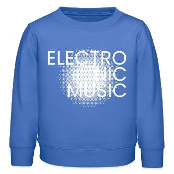 Electronic Music Poster - Kids Organic Sweatshirt by Stanley/Stella - carolina blue - Front - AI Model Kid Female (0cm)