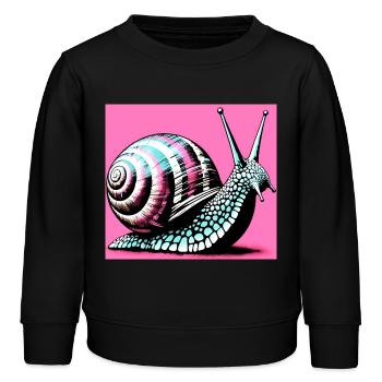 Schnecke - Kinder Organic Sweatshirt Mini Changer von Stanley/Stella - Schwarz - Vorne - AI Model Kid Male (0cm)