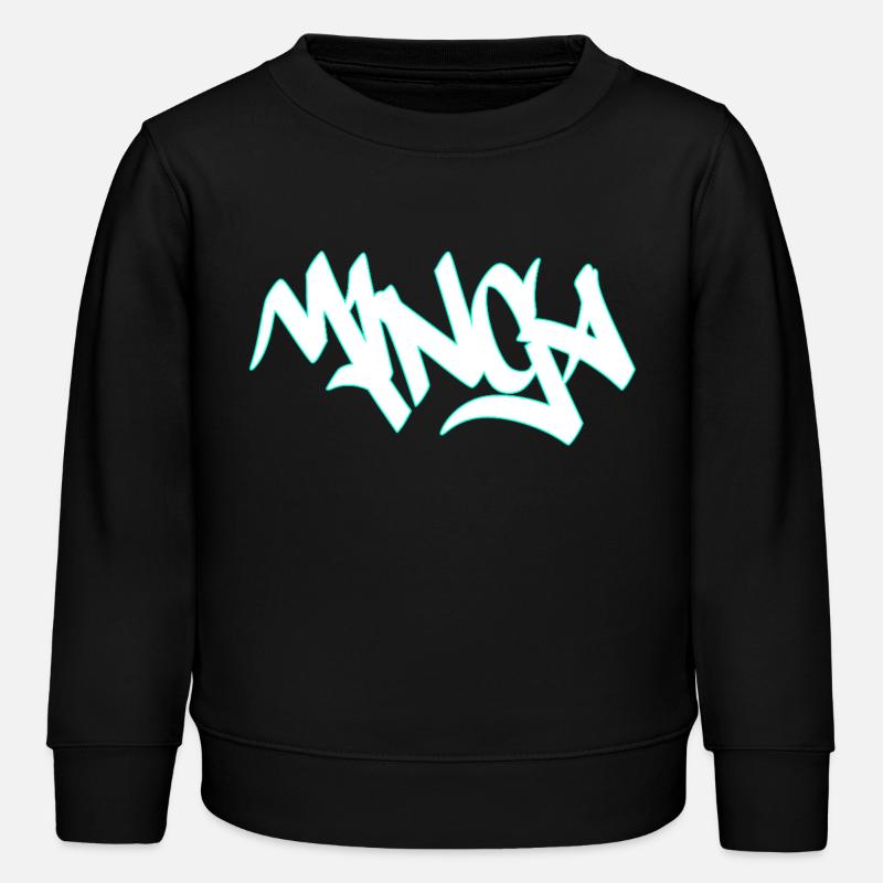Lettrage Graffiti Mibga Neon - Sweat enfant bio Stanley/Stella - noir