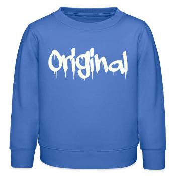 original - Kinder Organic Sweatshirt Mini Changer von Stanley/Stella - carolina Blue - Vorne - AI Model Kid Female (0cm)