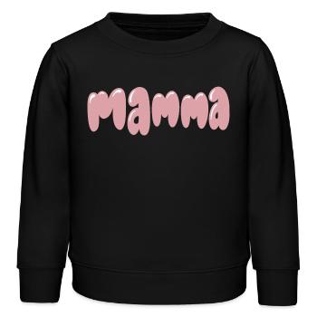 Skulkulissige Mama Verspielter Stil Pink - Kinder Organic Sweatshirt Mini Changer von Stanley/Stella - Schwarz - Vorne - AI Model Kid Male (0cm)
