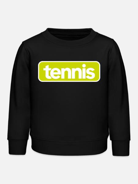 Tennis Bold Sportbekleidung - Kinder Organic Sweatshirt Mini Changer von Stanley/Stella - Schwarz