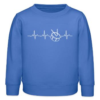 Perkussion Herzschlag Marschkapelle Gif - Kinder Organic Sweatshirt Mini Changer von Stanley/Stella - carolina Blue - Vorne - AI Model Kid Female (0cm)