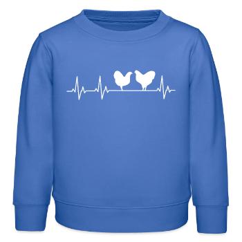 Fans de poulet - Coq - Coq - Poussins - Wyandotten - Sweat enfant bio Stanley/Stella - carolina blue - Devant - AI Model Kid Female (0cm)