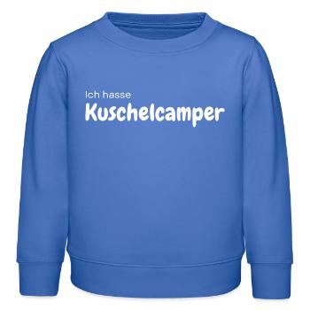 Cuddle camper - Kids Organic Sweatshirt by Stanley/Stella - carolina blue - Front - AI Model Kid Female (0cm)