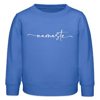 Namaste Yoga - Sweat enfant bio Stanley/Stella - carolina blue - Devant - AI Model Kid Female (0cm)