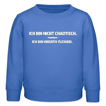 Créatif, flexible au lieu de chaotique - Sweat enfant bio Stanley/Stella - carolina blue - Devant - AI Model Kid Female (0cm)