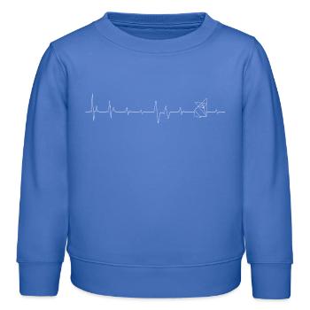Mosaïque géométrique d’impulsions - Sweat enfant bio Stanley/Stella - carolina blue - Devant - AI Model Kid Female (0cm)