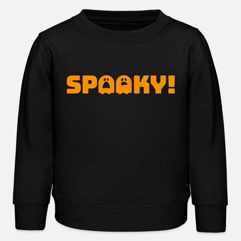 Spooky2_Orange - Sweat enfant bio Stanley/Stella - noir