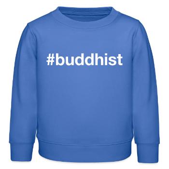 Bouddhisme bouddhiste Bouddhisme - Sweat enfant bio Stanley/Stella - carolina blue - Devant - AI Model Kid Female (0cm)