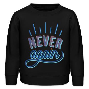 NEVER again - Kinder Organic Sweatshirt Mini Changer von Stanley/Stella - Schwarz - Vorne - AI Model Kid Male (0cm)