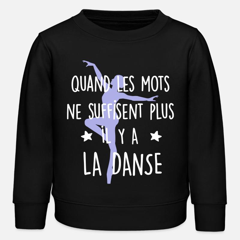 Danse - les mots - Sweat enfant bio Stanley/Stella - noir