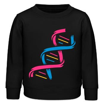 La structure d'une molécule d'ADN - Sweat enfant bio Stanley/Stella - noir - Devant - AI Model Kid Male (0cm)
