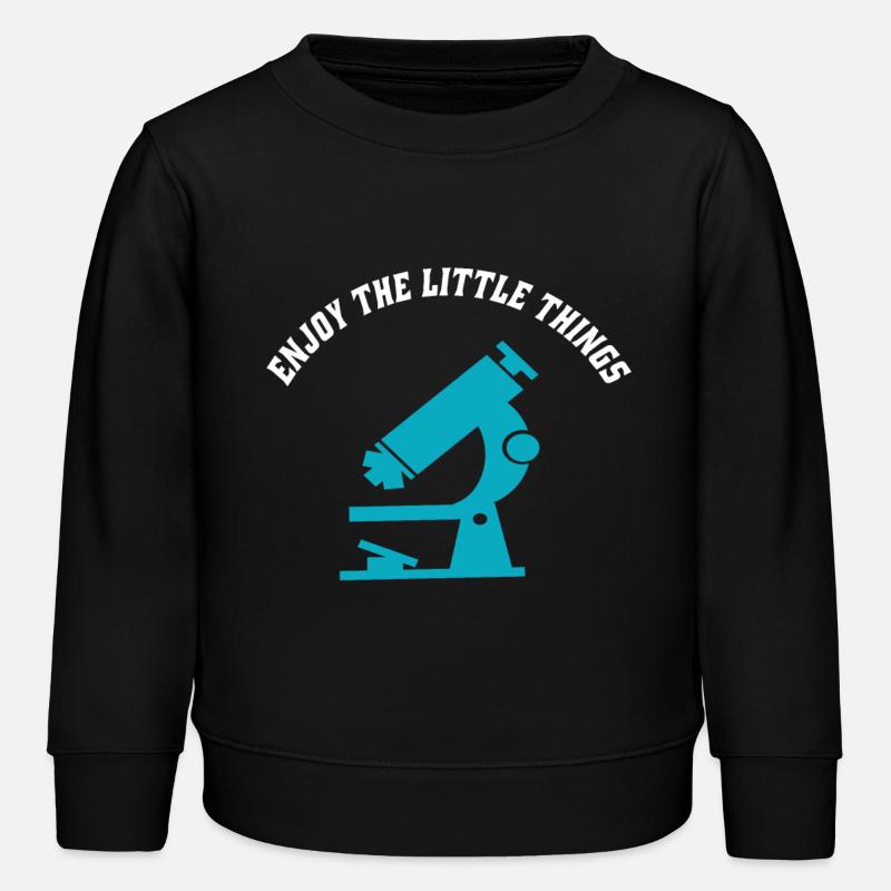 Microscope Joy : profitez des petites choses - Sweat enfant bio Stanley/Stella - noir