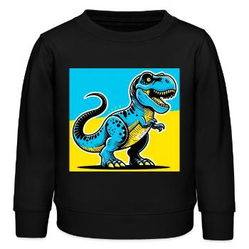Dinosaurier - Kinder Organic Sweatshirt Mini Changer von Stanley/Stella - Schwarz - Vorne - AI Model Kid Male (0cm)